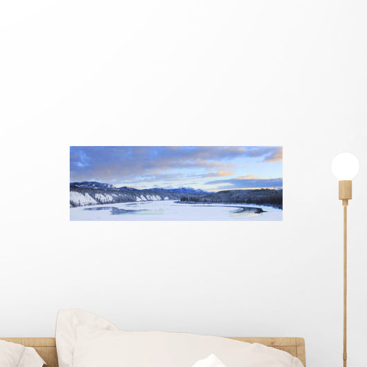 Teslin River At Sunset, Teslin, Yukon Wall Mural