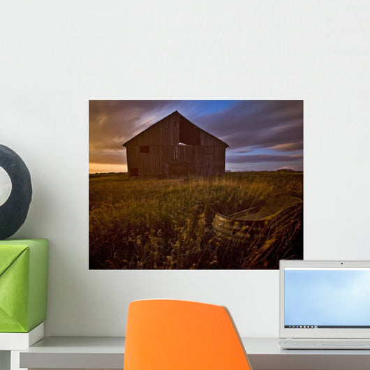 Abandoned Building, Saskatchewans Prairies Wall Mural