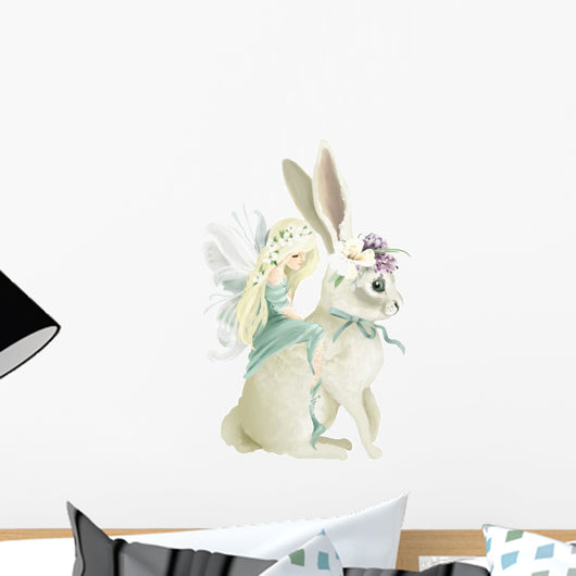 Pastel Bunny Fairy Wall Decal