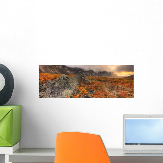 Tombstone Mountain, Tombstone Territorial Park In Autumn, Yukon Wall Mural