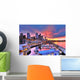 Seattle skyline and waterfront in sunrise Wall Mural