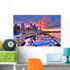 Seattle skyline and waterfront in sunrise Wall Mural