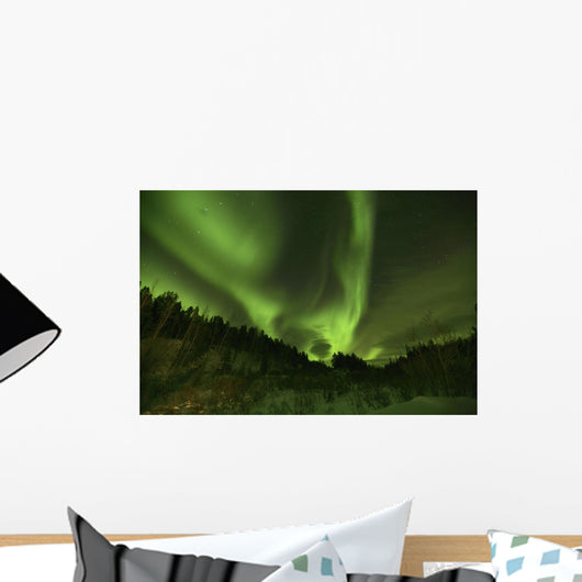 Aurora Borealis Above Teslin, Yukon Wall Mural