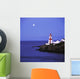 Lighthouse In Moon Light, Campobello Island, New Brunswick Wall Mural