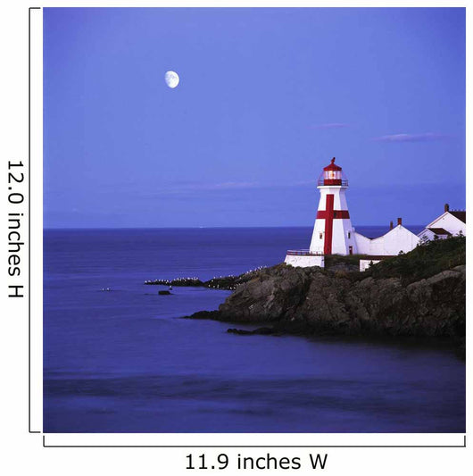 Lighthouse In Moon Light, Campobello Island, New Brunswick Wall Mural
