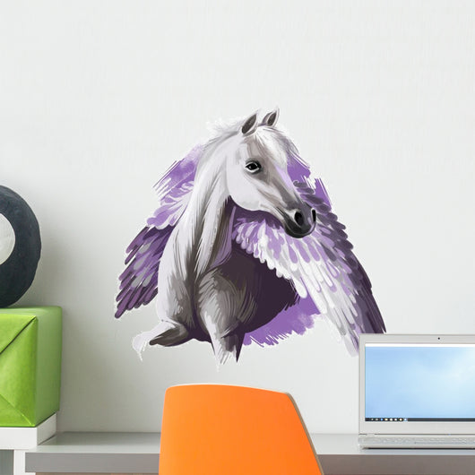 Artistic Splash Purple Pegasus Wall Decal