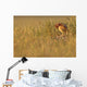 Digitally Enhanced Image With Painterly Effect Of Burrowing Owl Chick Wall Mural
