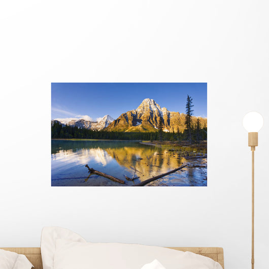 Waterfowl Lakes And Mount Chephren At Sunrise Wall Mural