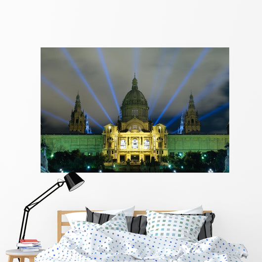 View at Montjuic Mountain in Evening Wall Mural