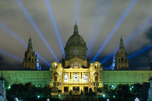View at Montjuic Mountain in Evening Wall Mural