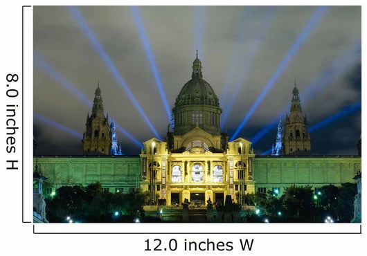 View at Montjuic Mountain in Evening Wall Mural
