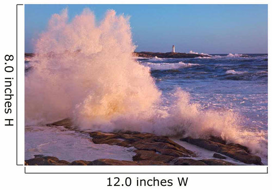 Strong Winds Blow Waves Onto Rocks Wall Mural