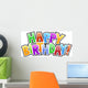 happy birthday graffiti text inscription Wall Decal