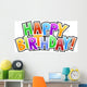 happy birthday graffiti text inscription Wall Decal
