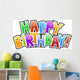 happy birthday graffiti text inscription Wall Decal