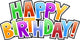 happy birthday graffiti text inscription Wall Decal