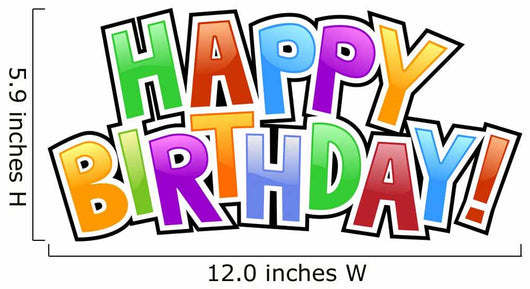 happy birthday graffiti text inscription Wall Decal