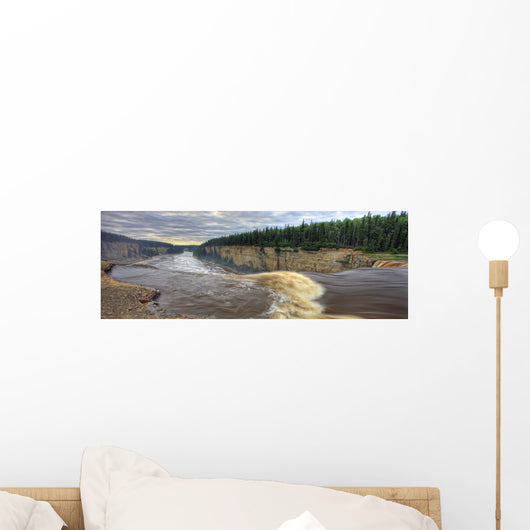 Panoramic Image Of The Hay River Wall Mural