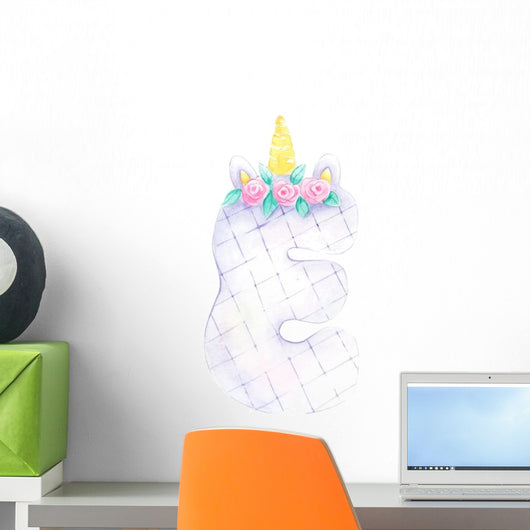 Three Years Old Unicorn Wall Decal