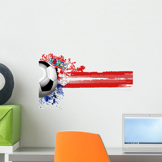 Croatia flag and football Wall Decal