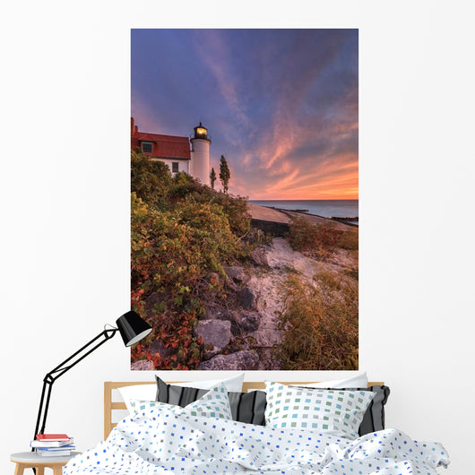 Sunset Point Betsie Lighthouse Wall Decal