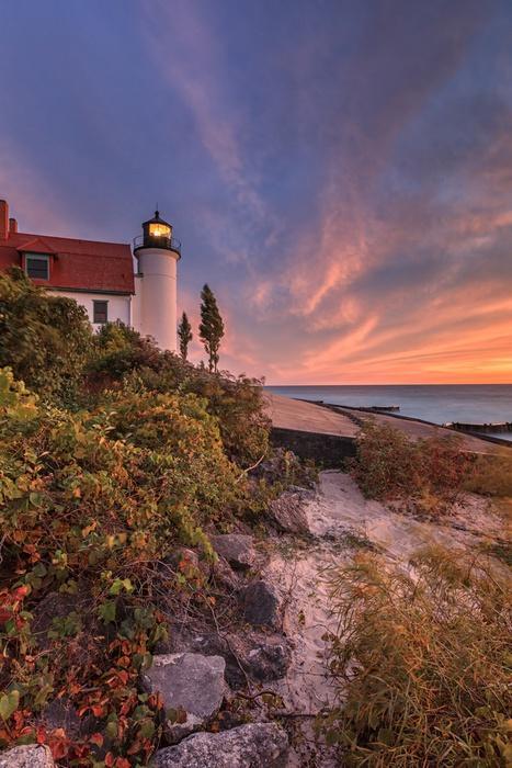 Sunset Point Betsie Lighthouse Wall Decal