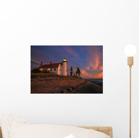 Sunset Point Betsie Lighthouse Evening Wall Decal