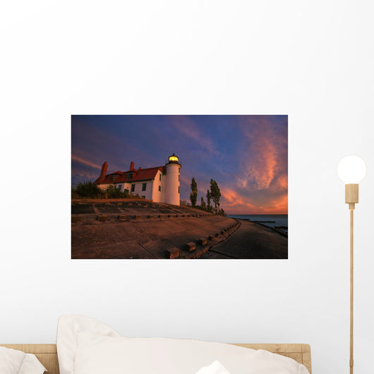 Sunset Point Betsie Lighthouse Evening Wall Decal