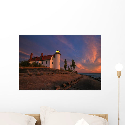 Sunset Point Betsie Lighthouse Evening Wall Decal