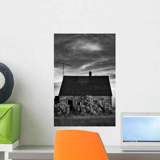 Infrared Image Of Abandoned House Wall Mural