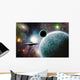 Space Craft near Planet Wall Mural