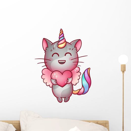 Caticorn Unicorn Cat Wall Decal