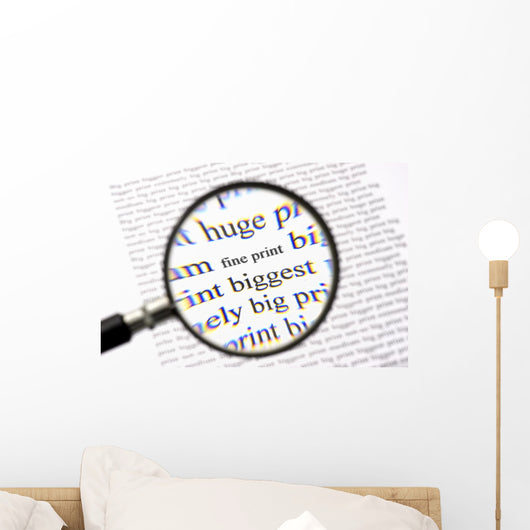 Reading Fine Print Wall Mural