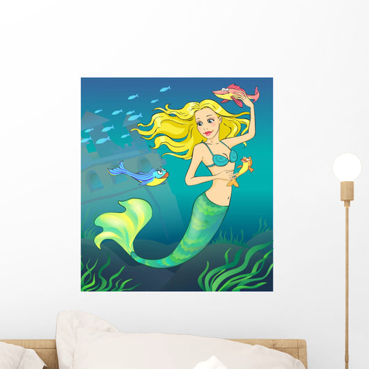 Mermaid and Fishes Ocean