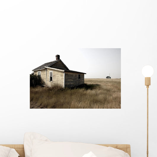 Abandoned Building In Ghost Town Of Robsart, Saskatchewan, Canada Wall Mural