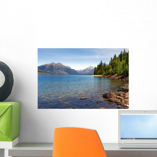 Lake McDonald, the largest lake in Glacier National park Wall Mural