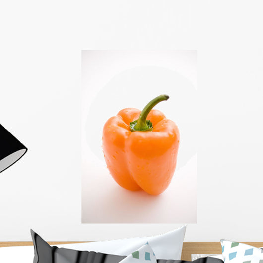 Single Orange Pepper Wall Mural