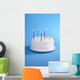 Birthday Cake With Candles Wall Mural