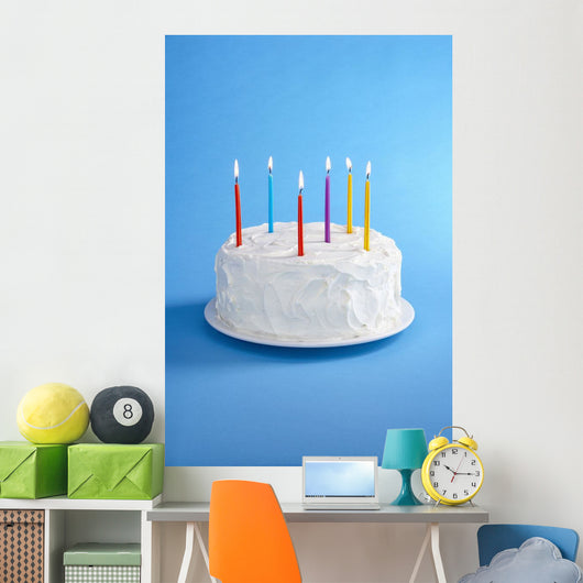 Birthday Cake With Candles Wall Mural