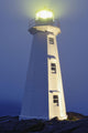 View Of Cape Spear Lighthouse In Fog At Twilight Wall Mural