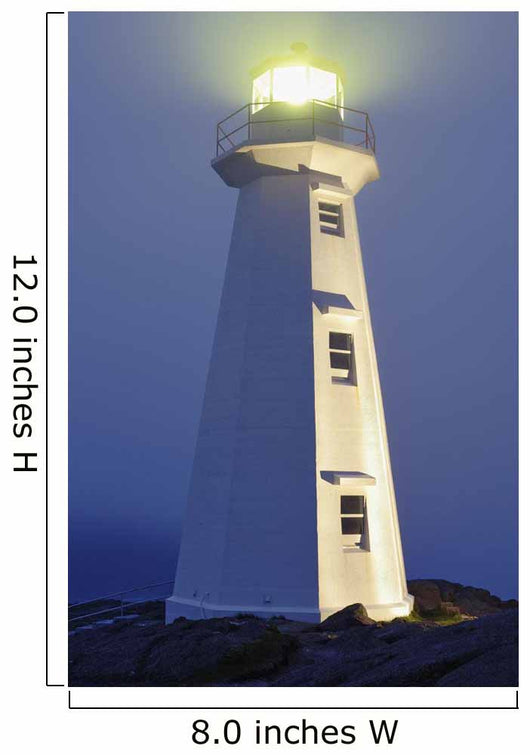 View Of Cape Spear Lighthouse In Fog At Twilight Wall Mural
