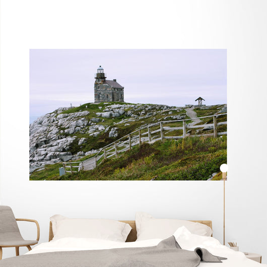 View Of Lighthouse, Rose Blanche, Newfoundland, Canada Wall Mural