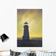 Sunset Over Peggy's Cove Lighthouse Wall Mural