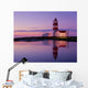Pointe Des Monts Lighthouse At Dawn, Manicouagan Region, Quebec Wall Mural