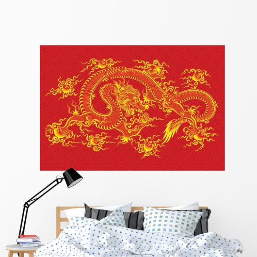 Red Chinese Dragon Vector