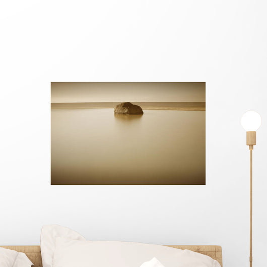Rock In Still Water, Grand Beach, Manitoba Wall Mural