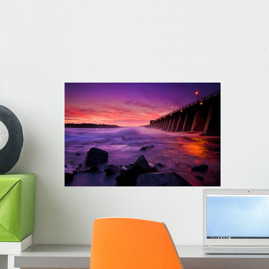Anglier Dam At Sunset, Temiscamingue, Quebec Wall Mural