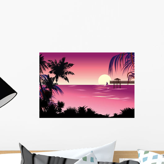 Silhouette Jungle Ocean