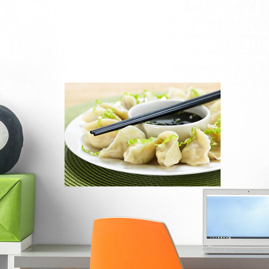 Steamed Dumplings and Soy Sauce Wall Mural