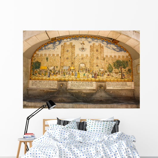 Mosaic Medieval Wall and Wall Mural